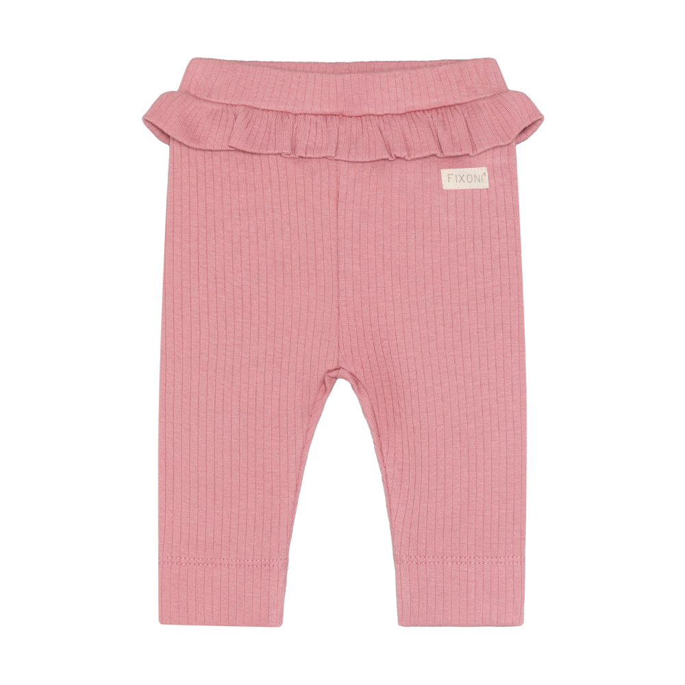 Dusty Rose Ribbed Leggings