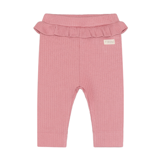 Dusty Rose Ribbed Leggings