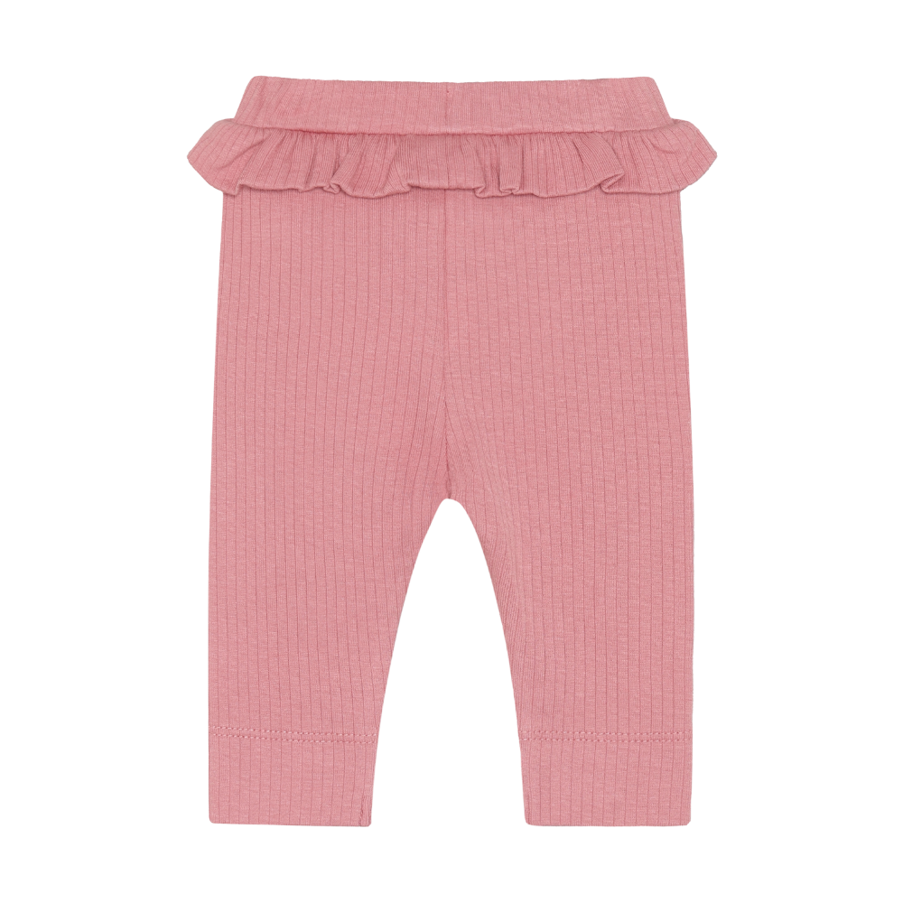 Dusty Rose Ribbed Leggings