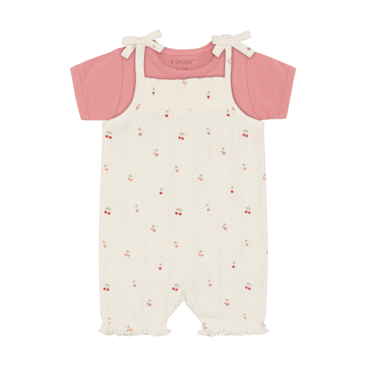 Cherries Short Sleeve Romper Set