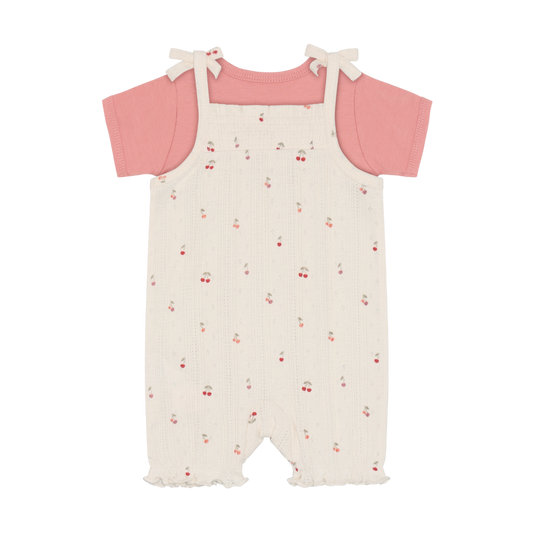 Cherries Short Sleeve Romper Set