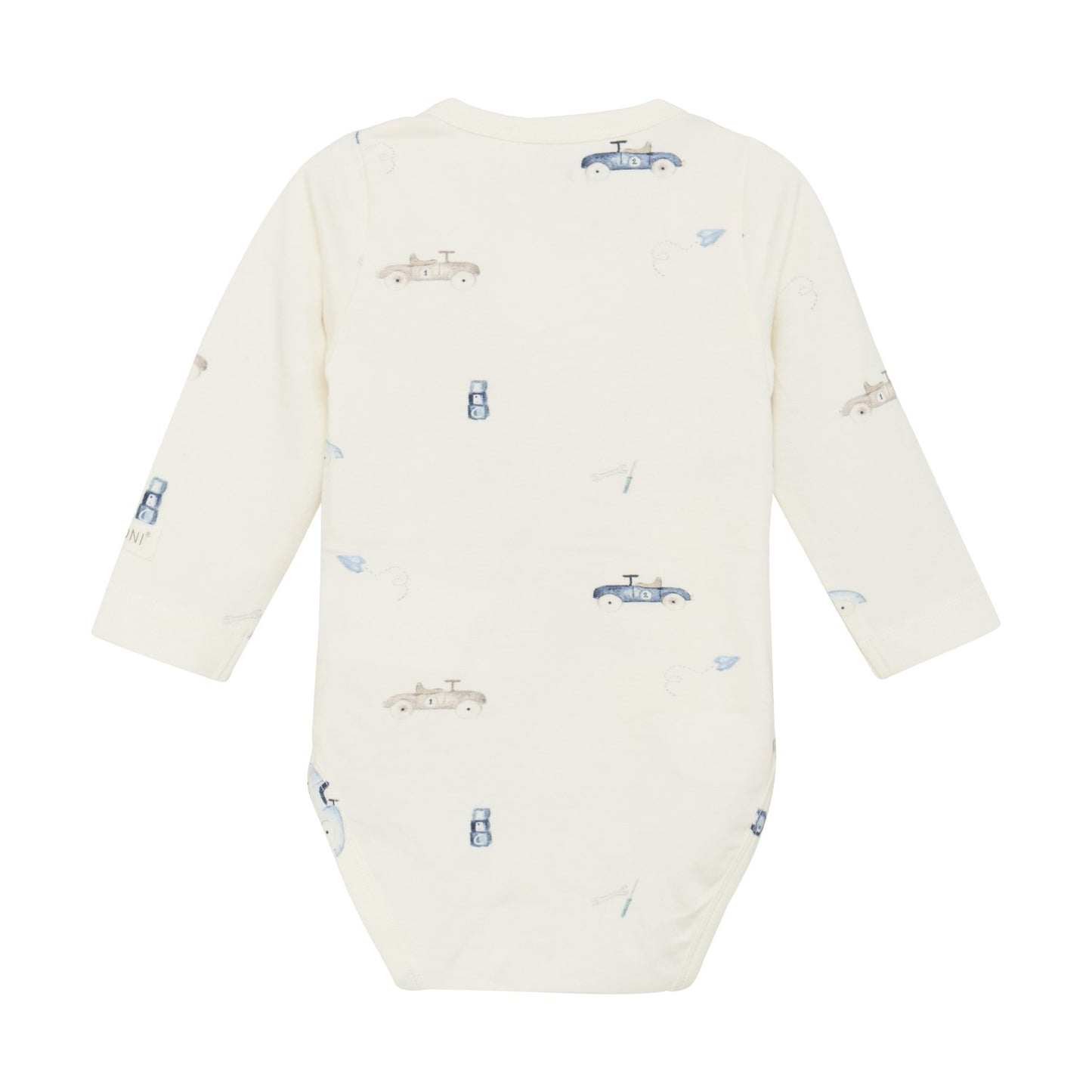 FIXONI Long-Sleeve Wrap Bodysuit - Vintage Cars